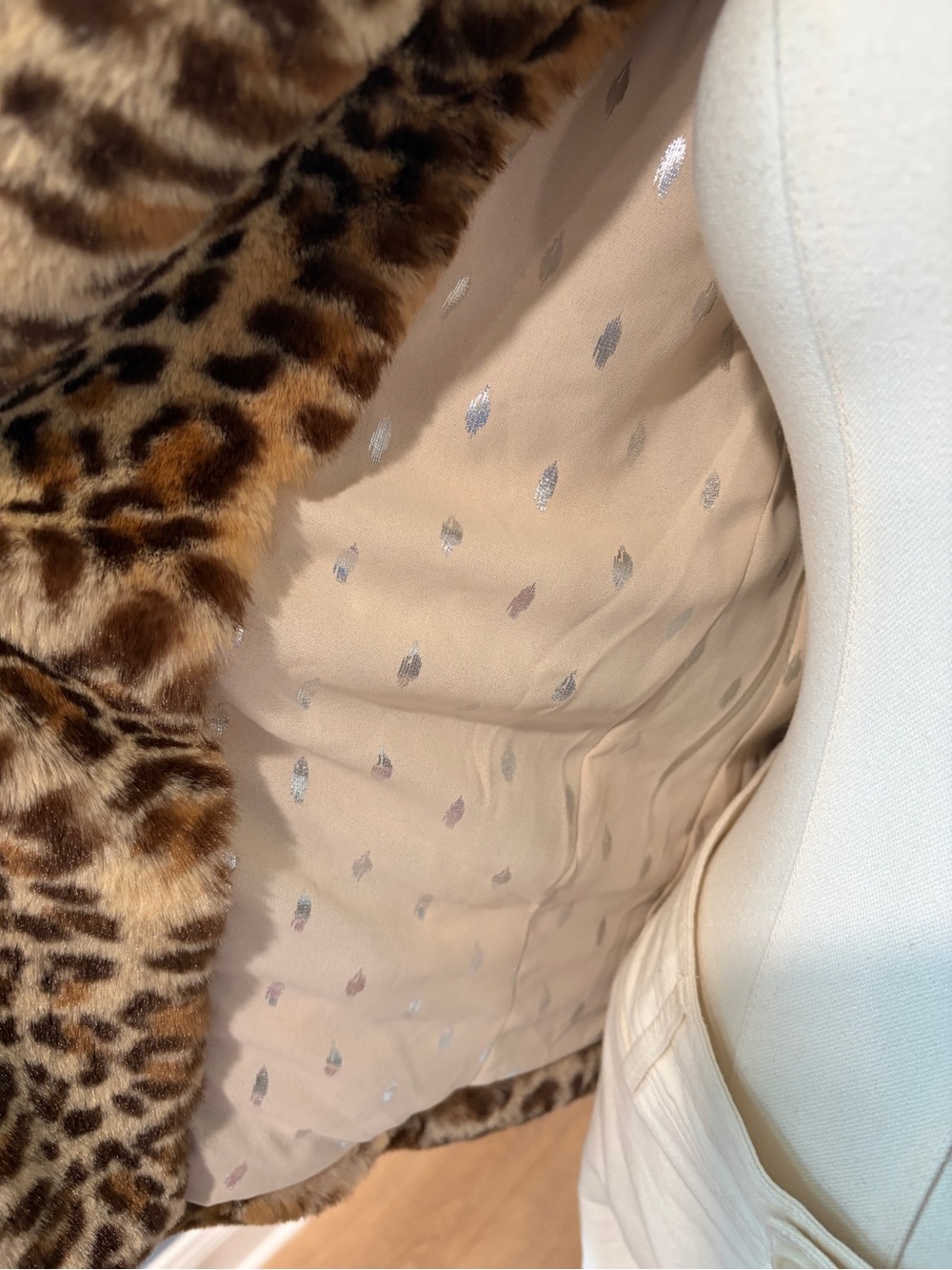Anthropologie Leopard Print Faux Fur Jacket Coat Animal Print Size Small NWOT - Picture 13 of 15